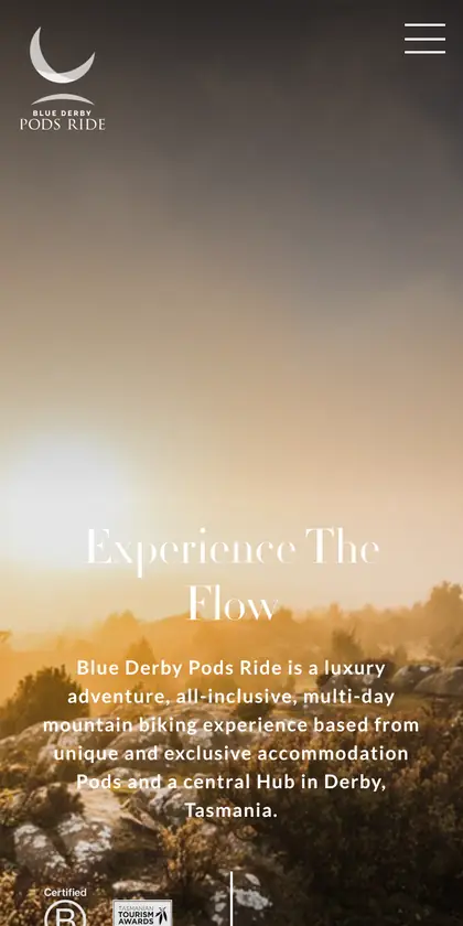 Blue Derby Pods Ride website on a phone